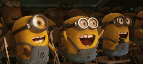 Imagem de minions comemorando