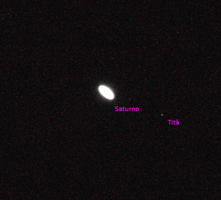 Saturno e Titã em 01/07/2018
